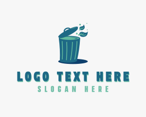 Recycling Bin - Garbage Waste Disposal logo design