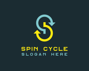 Arrow Circle Cycle Letter S logo design