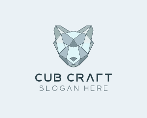 Geometric Cub Bear logo design