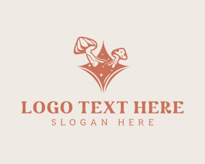 Natural - Shrooms Natural Holistic logo design