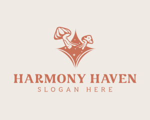 Shrooms Natural Holistic logo design