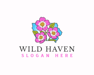 Iowa Wild Rose logo design