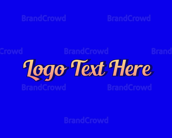 Retro Script Fashion Logo