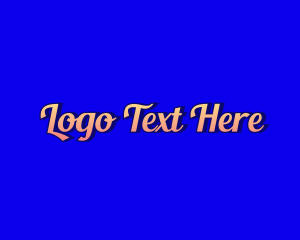 Vlogger - Retro Script Fashion logo design