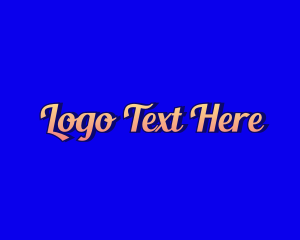 Retro Script Fashion Logo