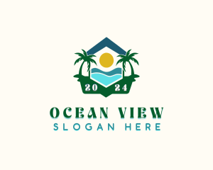 Beach Resort Travel logo design