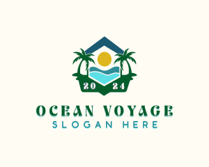 Beach Resort Travel logo design