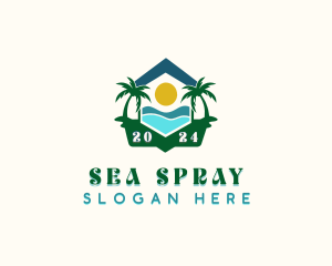 Beach Resort Travel logo design