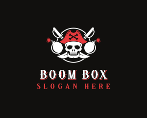 Pirate Skull Explosives logo design