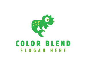 Chameleon - Chameleon Lizard Repair logo design