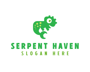 Chameleon Lizard Repair logo design