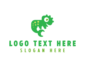 Chameleon Lizard Repair Logo