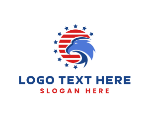 Nationality - America Eagle Bird logo design