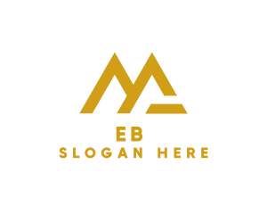 Modern Mountain Letter M Logo