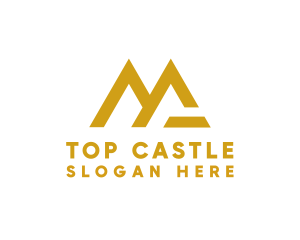 Modern Mountain Letter M Logo