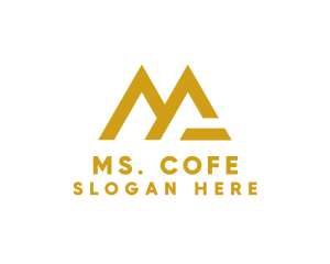 Modern Mountain Letter M logo design