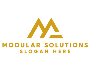 Modern Mountain Letter M logo design