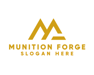 Modern Mountain Letter M logo design