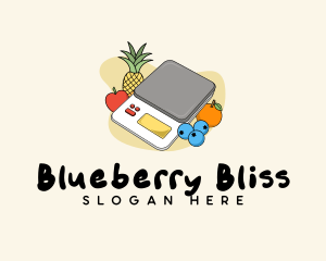 Blueberry - Fruit Digital Scale logo design