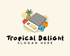 Pineapple - Fruit Digital Scale logo design