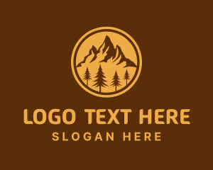 Trekking - Rocky Mountain Peak logo design