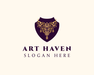 Luxury Necklace Jewelry logo design