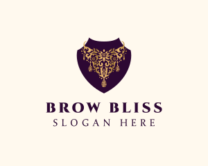 Luxury Necklace Jewelry logo design