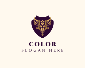 Luxury Necklace Jewelry logo design