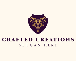 Luxury Necklace Jewelry logo design