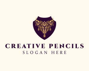 Luxury Necklace Jewelry logo design