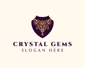 Luxury Necklace Jewelry logo design