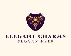 Luxury Necklace Jewelry logo design