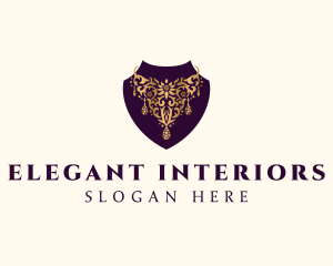 Luxury Necklace Jewelry logo design