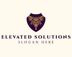 Luxury Necklace Jewelry logo design