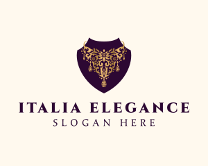 Luxury Necklace Jewelry logo design