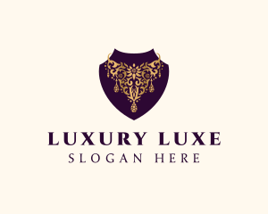 Luxury Necklace Jewelry logo design