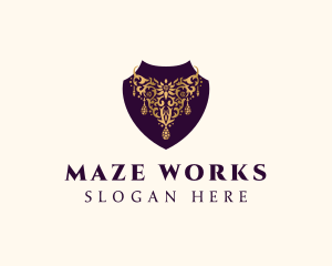 Luxury Necklace Jewelry logo design