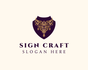 Luxury Necklace Jewelry logo design