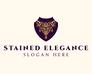 Luxury Necklace Jewelry logo design