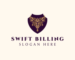 Luxury Necklace Jewelry logo design