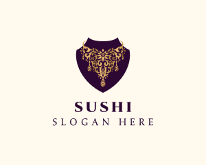 Luxury Necklace Jewelry logo design