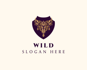 Luxury Necklace Jewelry logo design