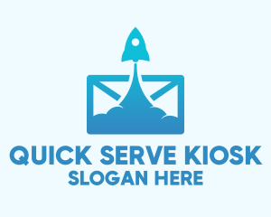 Mail Rocket Launch logo design