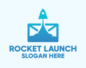 Mail Rocket Launch logo design