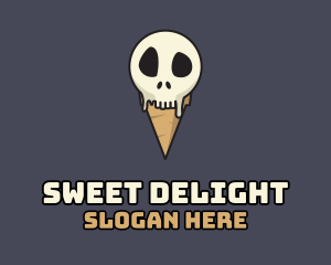 Sherbet - Skull Ice Cream logo design