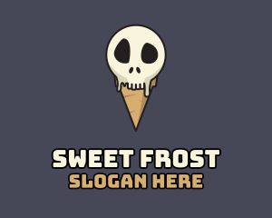 Skull Ice Cream logo design