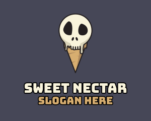 Skull Ice Cream logo design