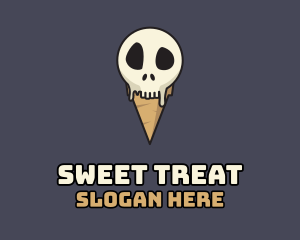 Sherbet - Skull Ice Cream logo design