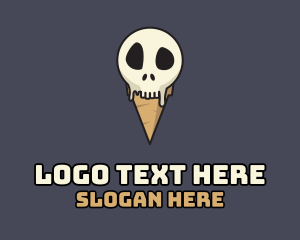 Skull Ice Cream Logo