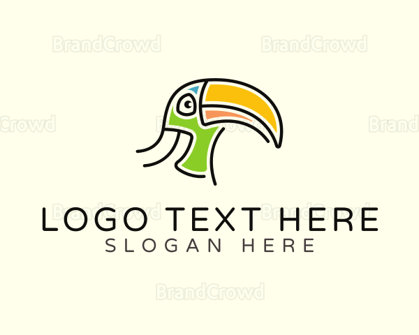Toucan Head Character Logo